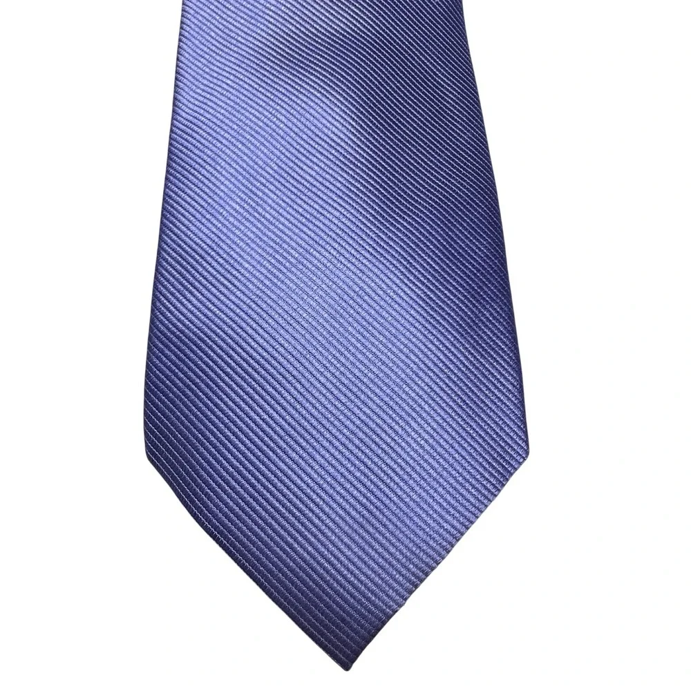 Bachrach Mens Purple Ribbed 100% Silk‎ Handmade Necktie NWT
